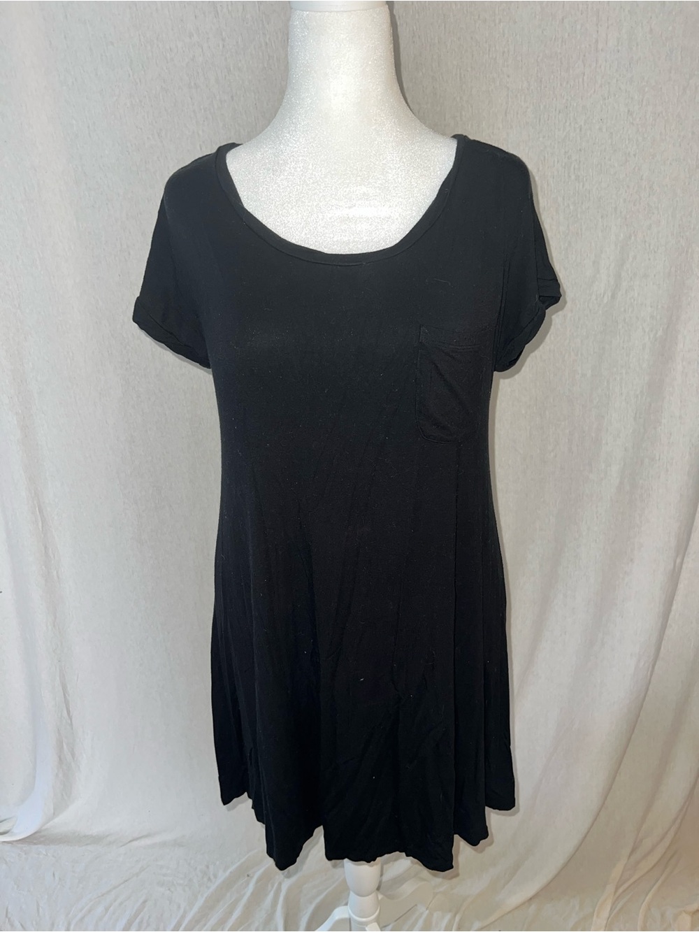 American Eagle Outfitters Black Scoop Neck Midi Dress